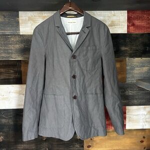 Universal Works Sport Coat Work Jacket Blazer Cotton Twill Small Mens Beige Grey